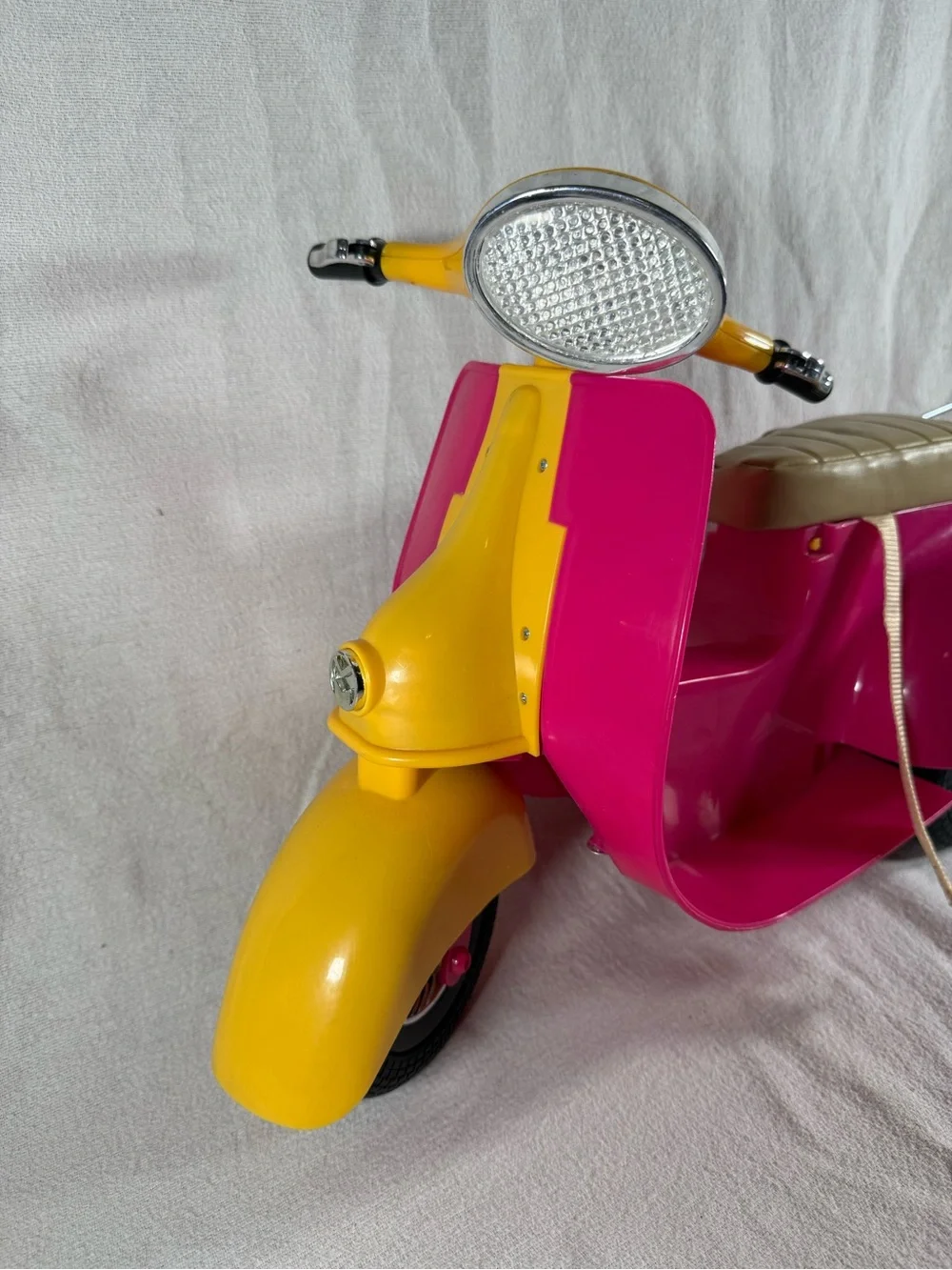 Our Generation Battat 18” Doll Pink and Yellow Motorcycle